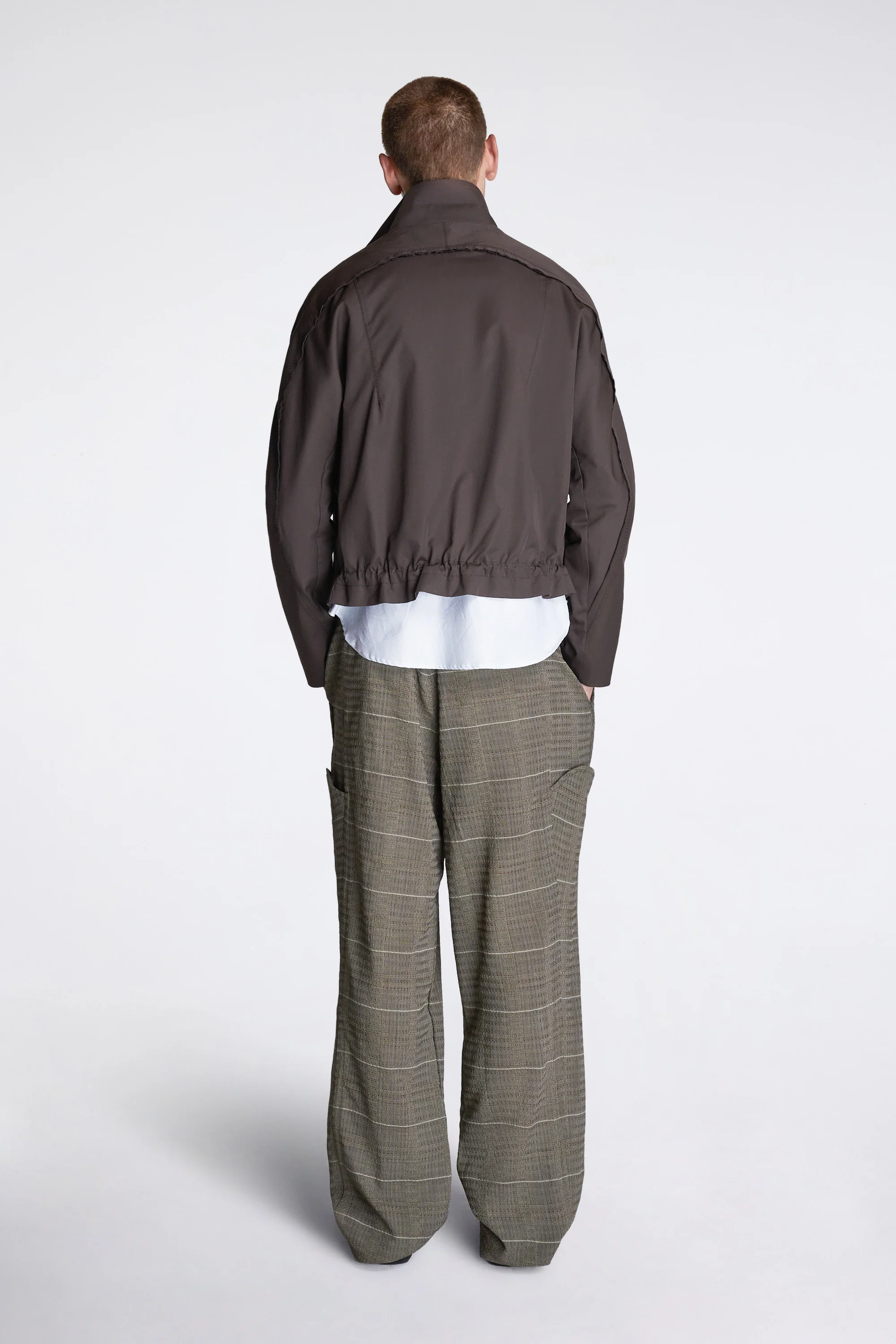 Andras Formal Trouser Taupe Check - Image 4