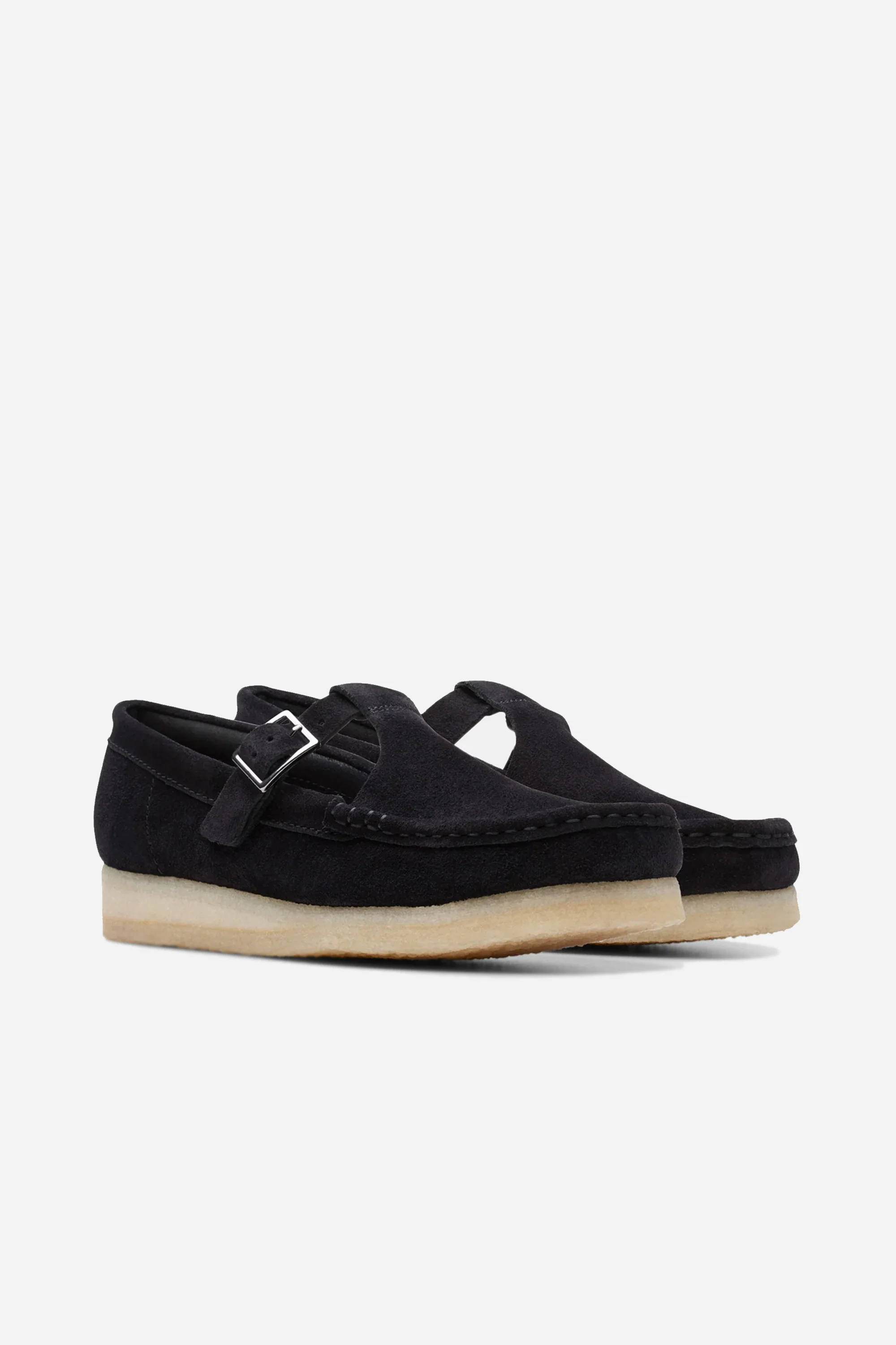 Wallabee T Bar Black Suede - Image 2