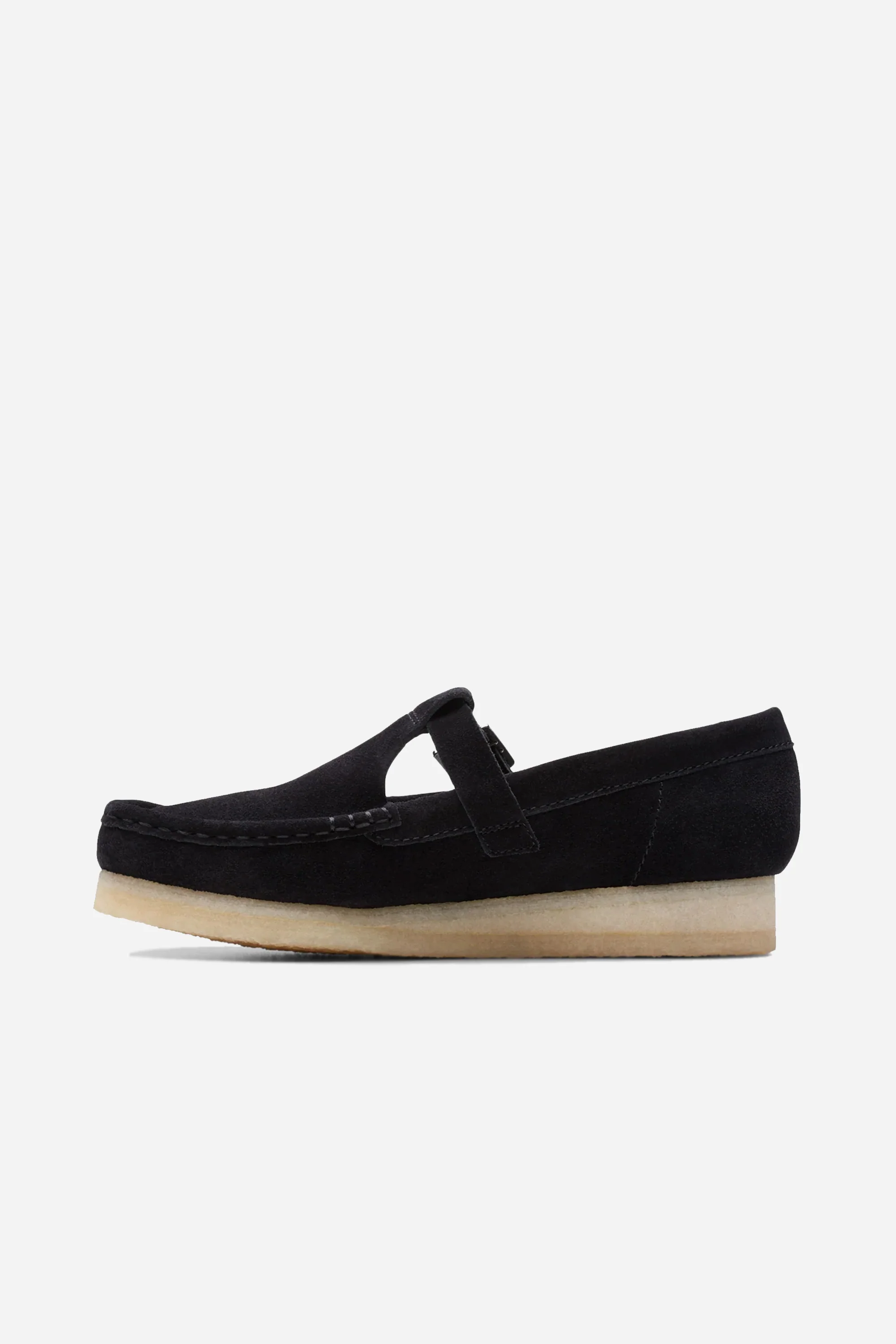 Wallabee T Bar Black Suede - Image 3