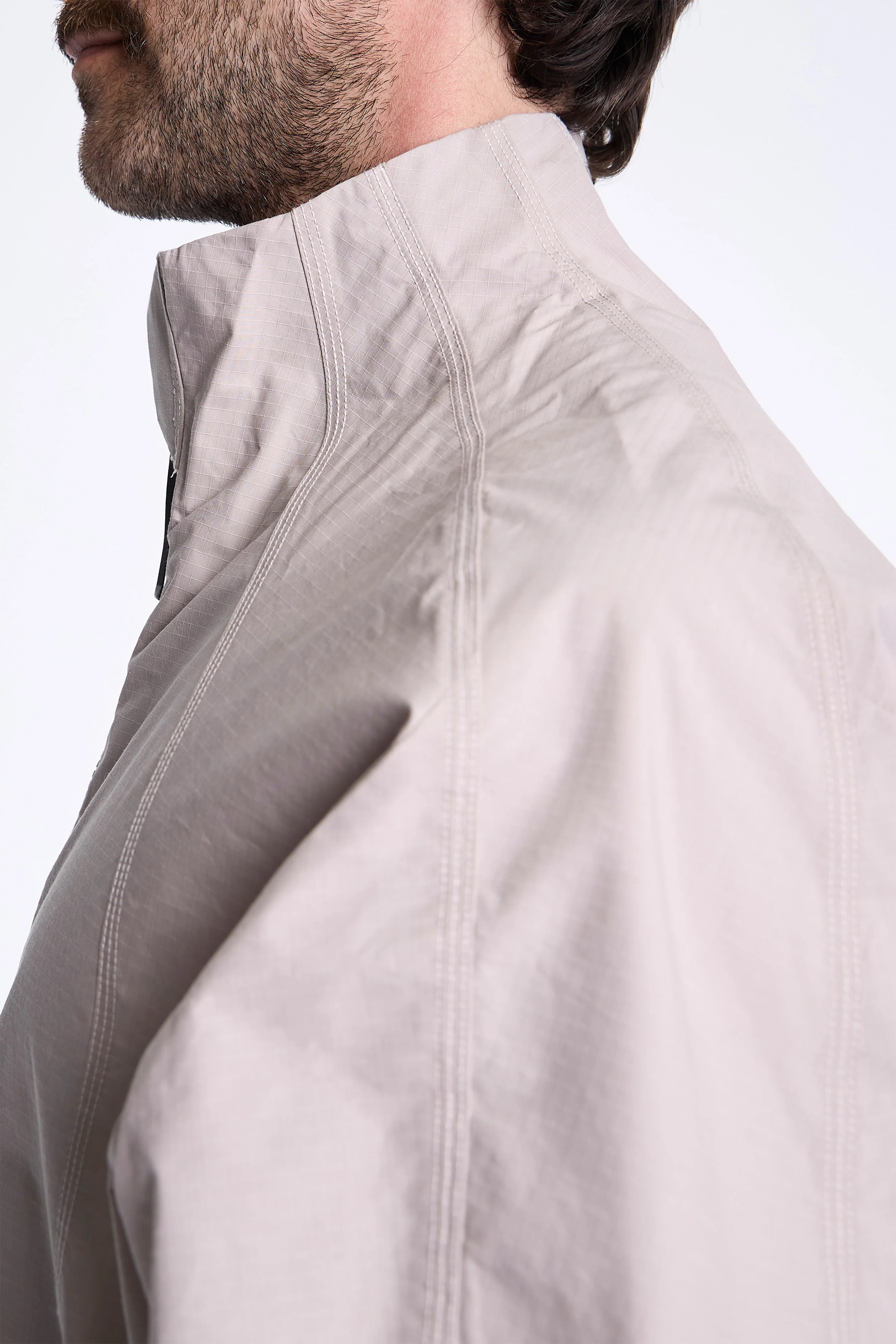 Parachute Seed Rip-stop Jacket Grayish Beige - Image 3