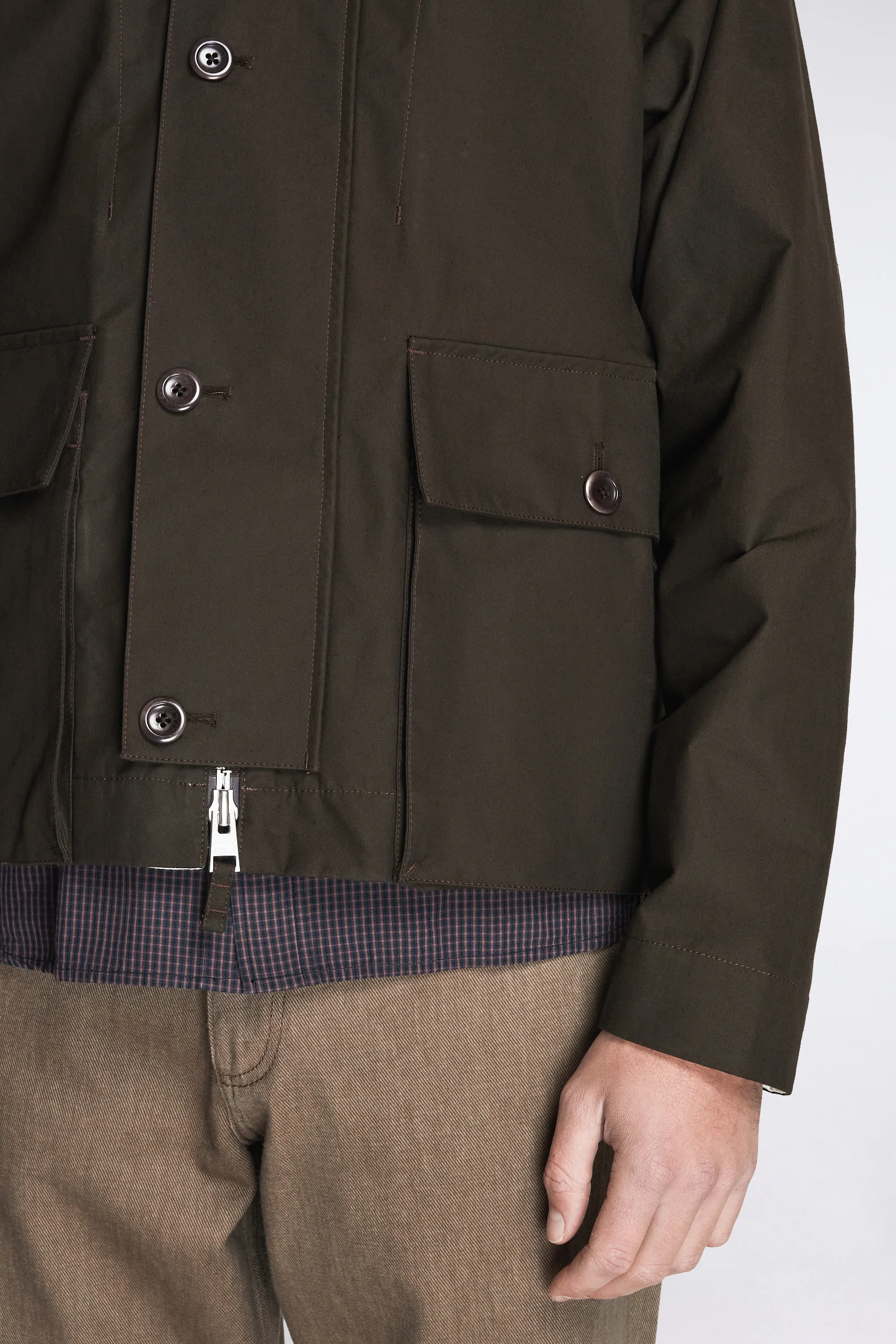 Holmen Wax Raglan Light Jacket Delicioso Brown - Image 3