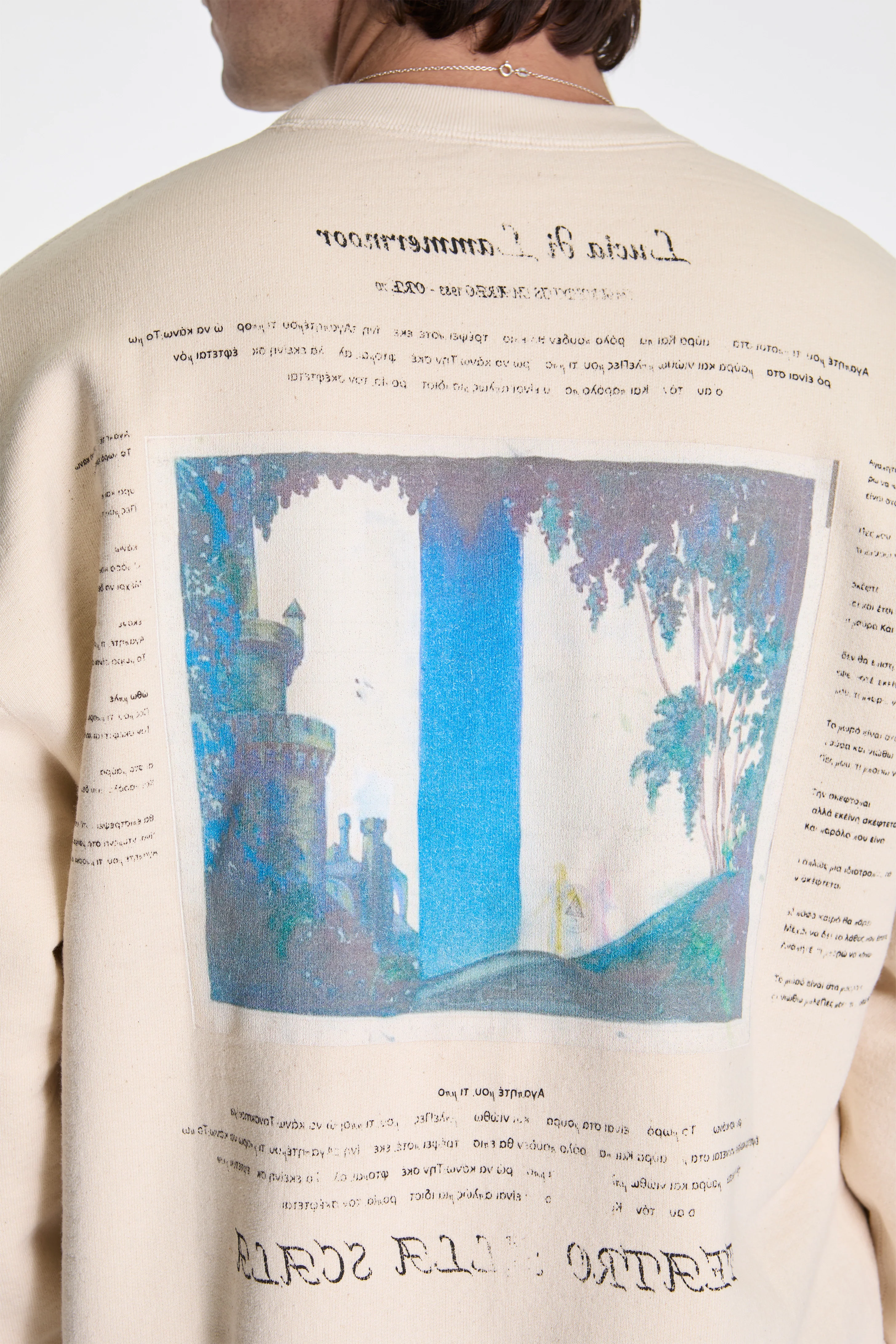 Printed Sweat Shirt Oatmeal - Image 5