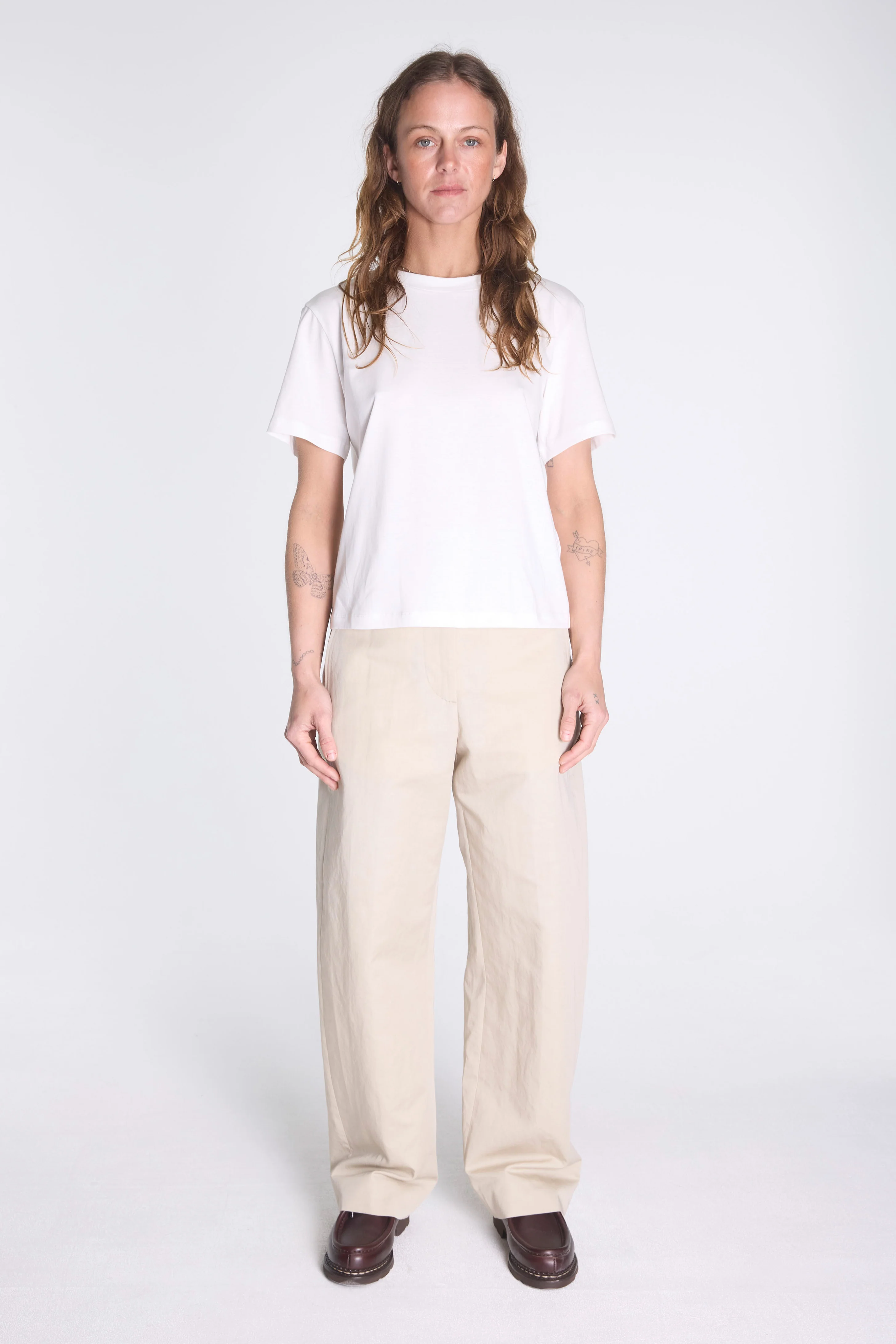 Womens Boys T-Shirt Off White