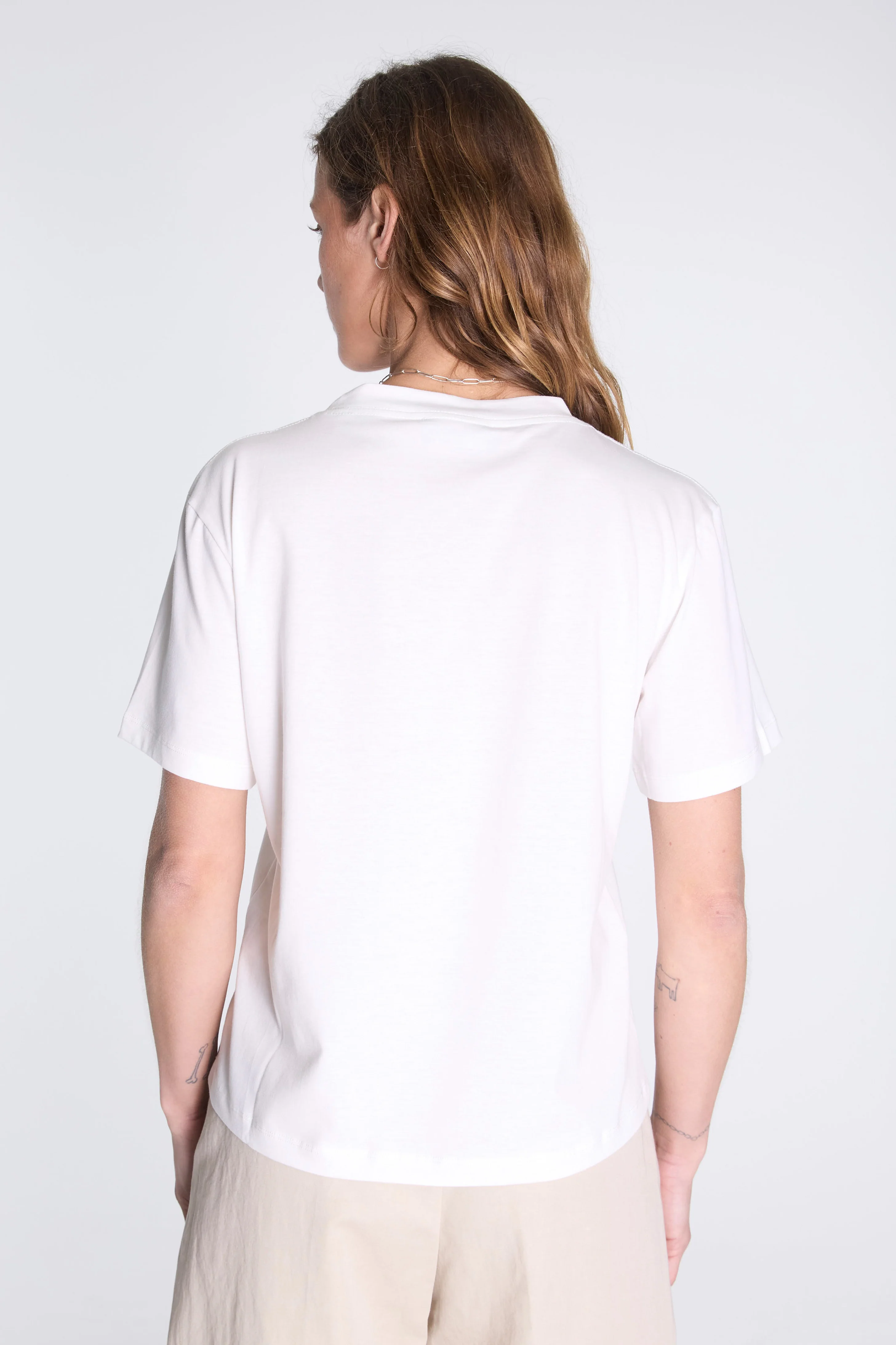 Womens Boys T-Shirt Off White - Image 4