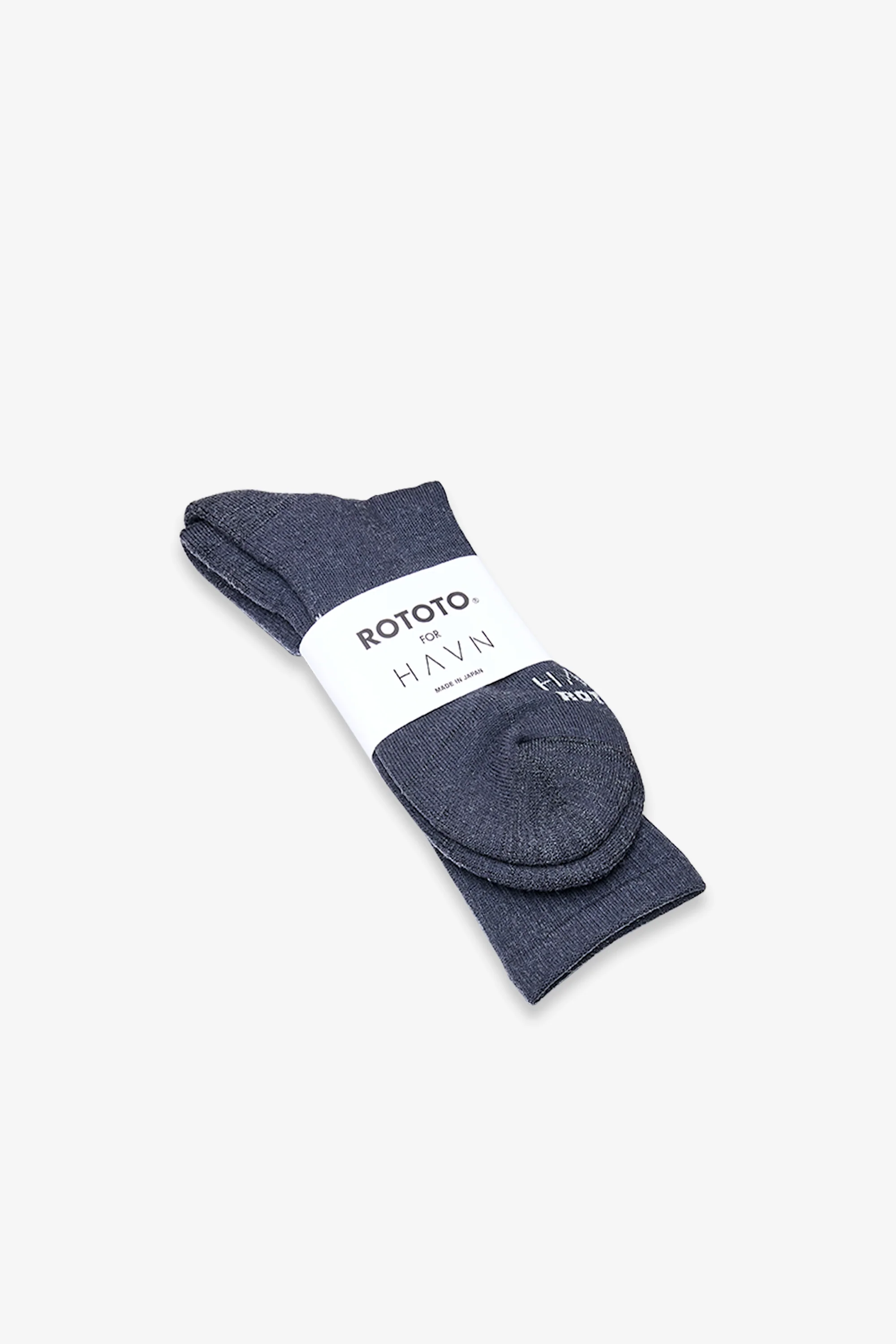 Rototo for HAVN Merino Crew Sock Charcoal - Image 2