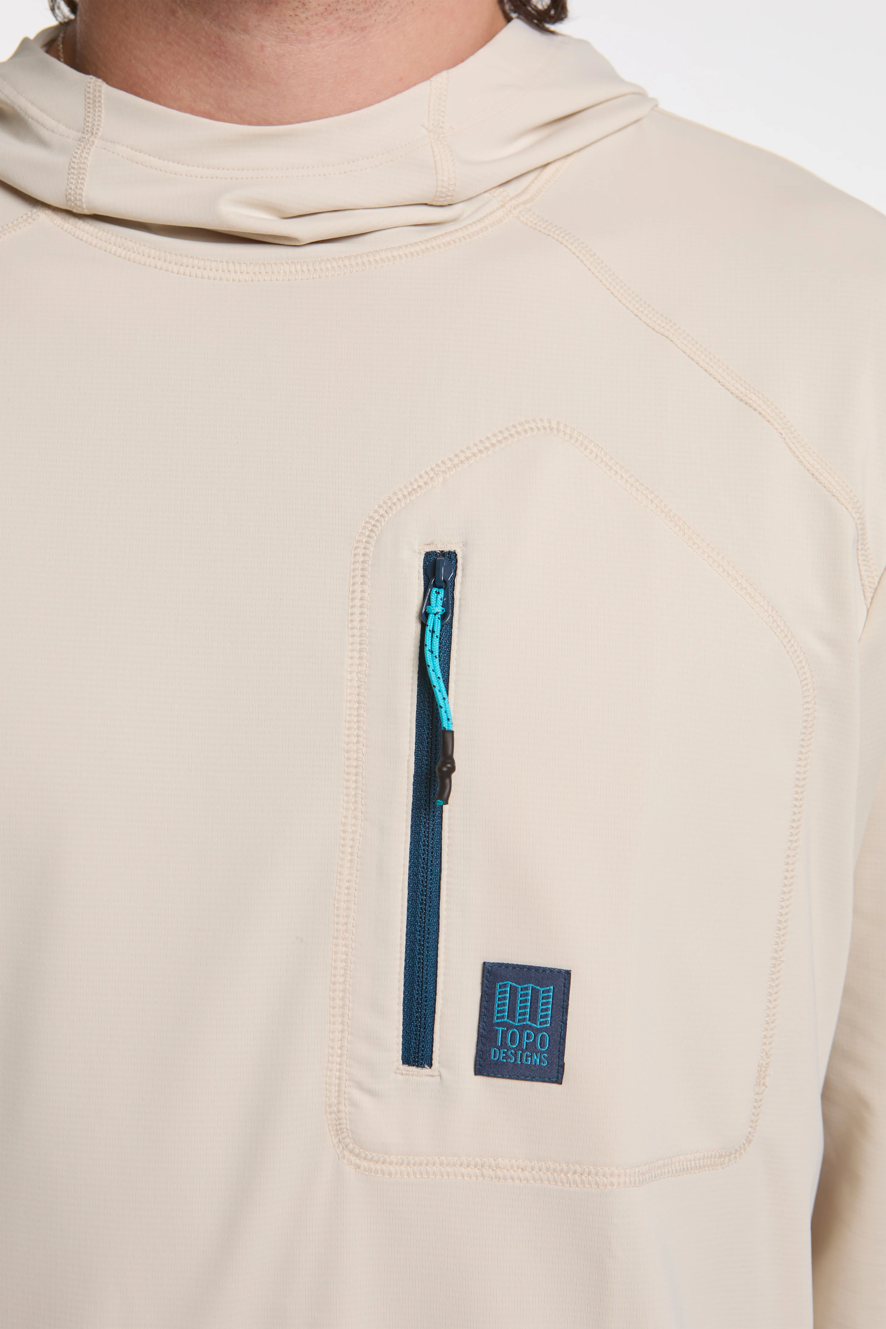 Sun Hoodie Mens Bone White - Image 3