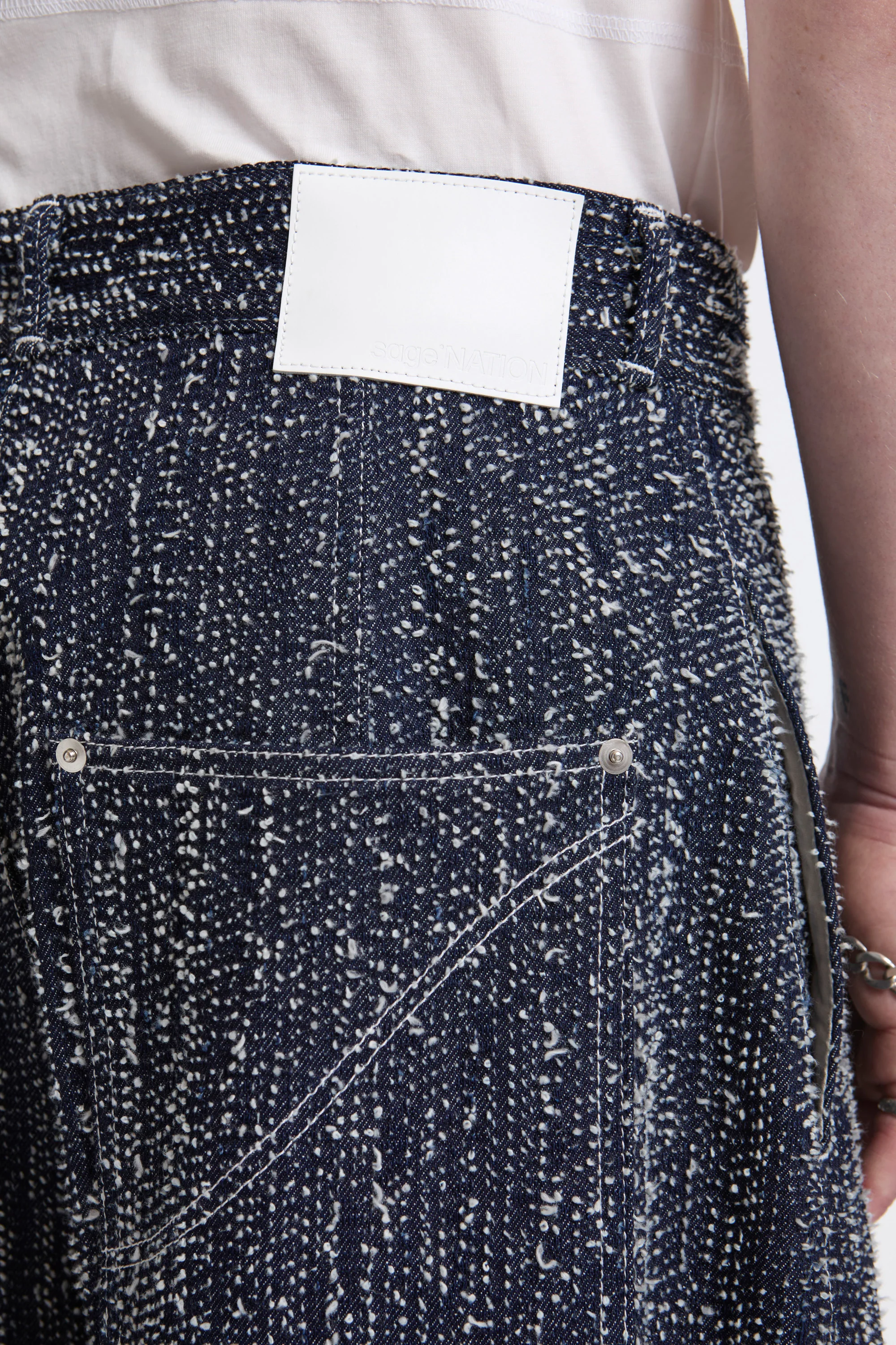 Welt Trouser Denim Snow Nep - Image 3
